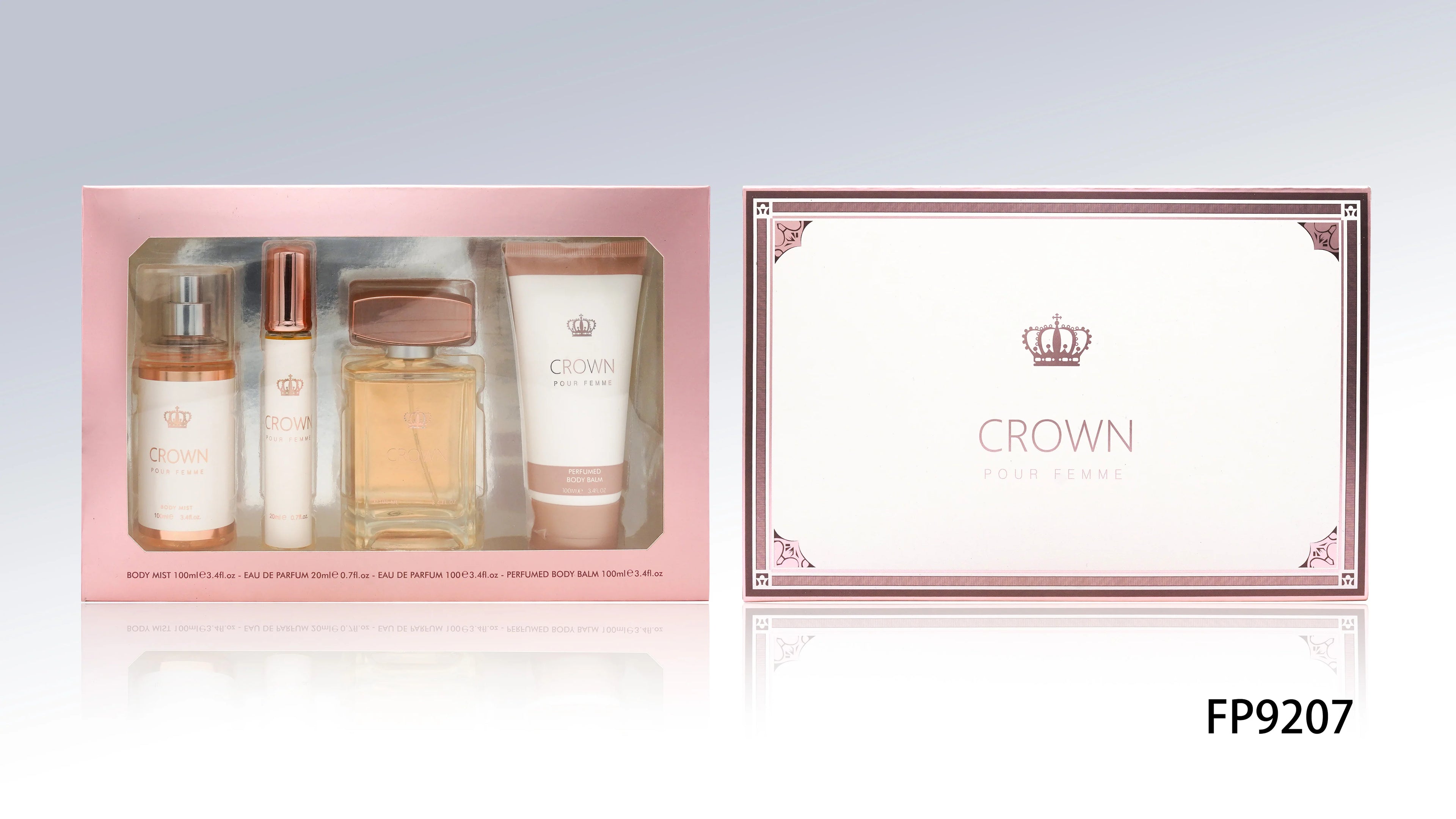 SET CROWN  PARFUM 100ML + CREMA CORPO+ PARFUM CORPO E PERFUMO PICCOLO