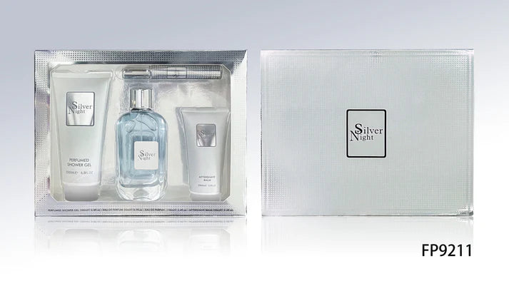 SET Silver Night 4pc Men's Perfume Gift Set